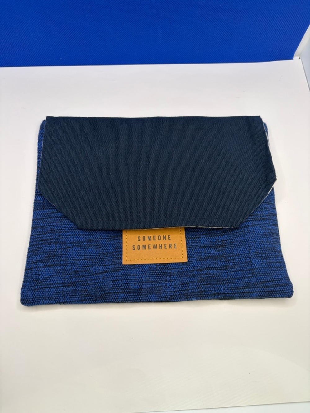 Someone Somewhere for Delta Handmade Blue Women Travel Pouch/Clutch